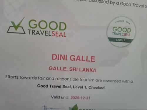 a visa card with a dm ball on it at DiNi Galle in Galle