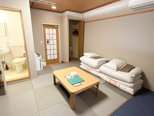 CHALET BURLAP FURANUIにあるベッド