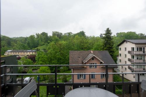 a view from the balcony of a building at HITrental Riesbach Apartments in Zürich