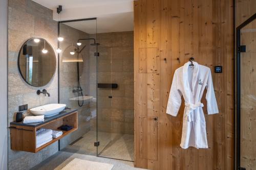 Koupelna v ubytování Luxus AlmChalets Schladming-Dachstein