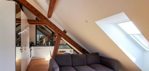Posezení v ubytování Exklusive Penthouse Wohnung, nahe zur Schweiz