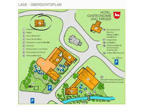 a site plan of a resort at Haus Maximilian by Hotel Lamm in Heimbuchenthal