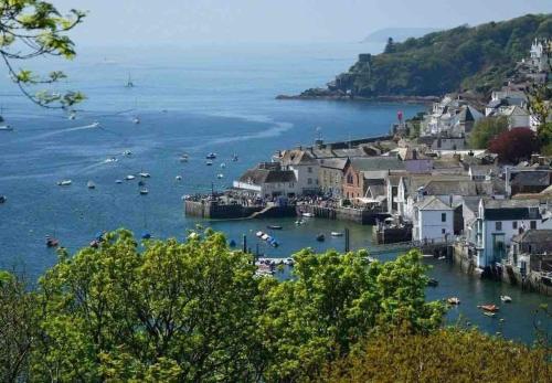 a view of a harbor with boats in the water at The Cuckoo's Retreat - Luxurious home with private garden & jacuzzi in Kenwyn