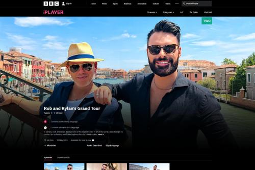 a man and a woman posing for a picture on a website at GranDELUX-Canal - BBC Venice Grand Tour 2024 recorded here! in Venice