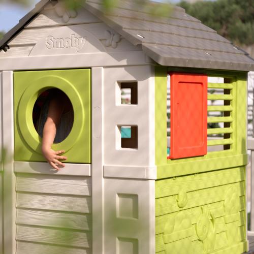 a toy dog house with a child in it at Villa Kalliston in Rethymno Town
