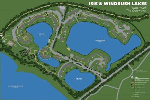 a map of the wissant lake campus at Isis Lakes 09, ArtHouse in South Cerney