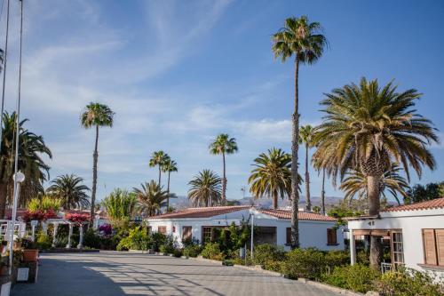 ulica w mieście z palmami w obiekcie Deluxe Las Vegas Golf - by Gestión Vacacional Canarias w mieście Maspalomas