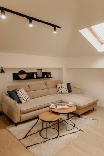 A seating area at Andrea's loft