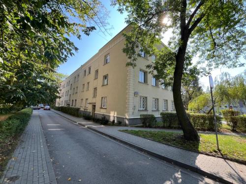 a building on the side of a street at apartament centrum RP in Katowice