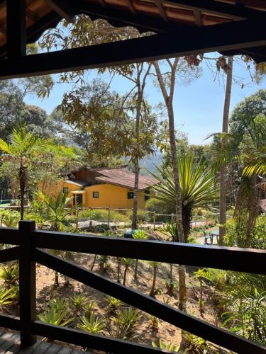 a view from the window of a house at Urikana Boutique Hotel in Teresópolis