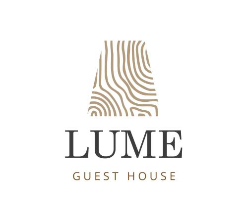 a black and white logo for a guest house at Lume Guest House in Catania