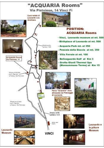a map of the acropolis of athens and other sites at Affittacamere Acquaria-Vinci in Vinci