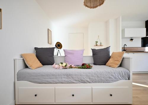Χώρος καθιστικού στο Appartement Spacieux et Moderne à 10 minutes du port de Vannes