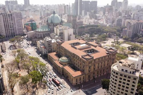 Nespecifikovaný výhled na destinaci São Paulo nebo výhled na město při pohledu z apartmánu