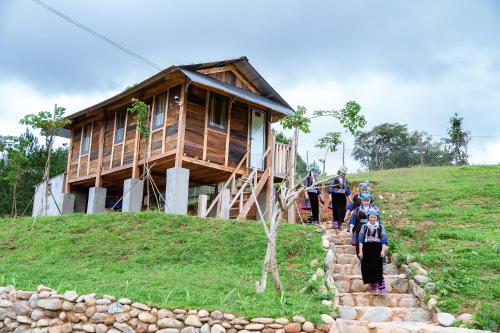 Zahrada ubytování Lam Ecolodge Mu Cang Chai