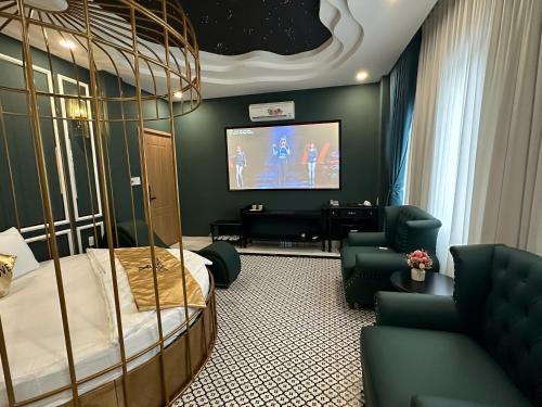 Posezení v ubytování Love Hotel Tô Ký