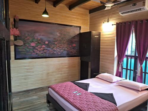 Cama o camas de una habitación en Mudra beach villa Gokarna