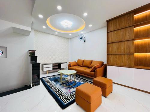 Posezení v ubytování Thạch Đà Motel