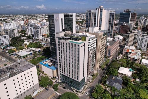Vue générale sur Saint-Domingue ou vue de la ville depuis l'hôtel