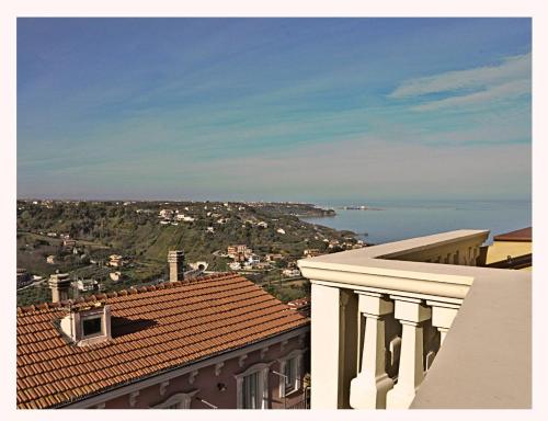 a view of the ocean from a building at B&B La Voce della Luna in San Vito Chietino