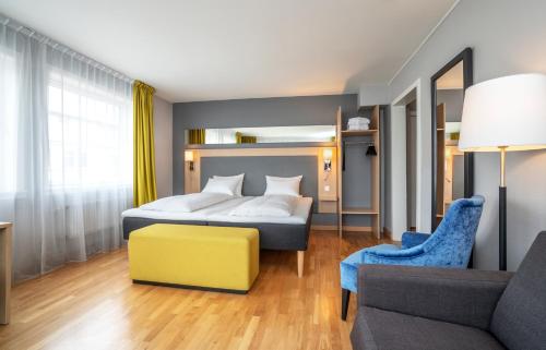 Katil atau katil-katil dalam bilik di Thon Hotel Lillestrøm