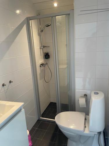 Koupelna v ubytování Båtmansstugan i Gamla Stan