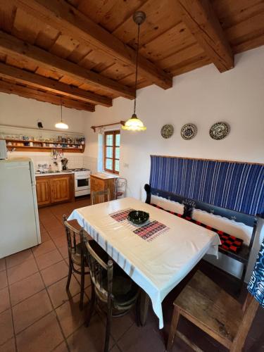 Kuchyň nebo kuchyňský kout v ubytování Erdőszéli Parasztház Kékkút