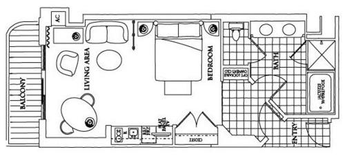 Půdorys ubytování Mgm Balcony Strip F1 Race Views Luxury Penthouse