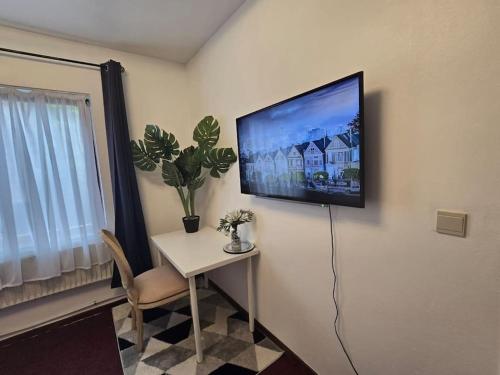 TV a/nebo společenská místnost v ubytování Glamorous appartement in Brussel