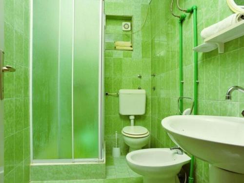 Koupelna v ubytování Apartments Lenka - One Bedroom Apartment with Balcony and garden View A2