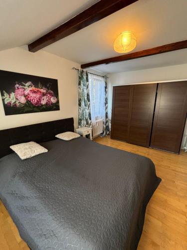Postel nebo postele na pokoji v ubytování Apartman v širšom centre Martina NICE s klimatizáciou