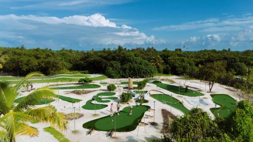 an aerial view of the golf courses at the resort at RAAYA By Atmosphere - Premium All Inclusive with Free Transfers in Raa Atoll