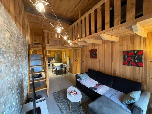 Χώρος καθιστικού στο Superbe Appartement Chalet à Bolquère