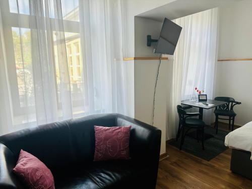 Posezení v ubytování Haus am Eck