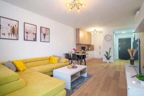 Χώρος καθιστικού στο Moderný apartmán pod hradom