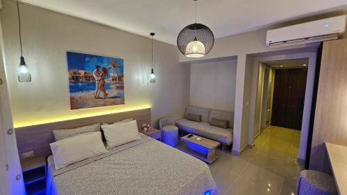 Кровать или кровати в номере G Cribs Stylish Studio