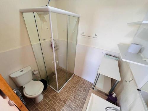 Bilik mandi di Apartamento central 78 com excelente vista