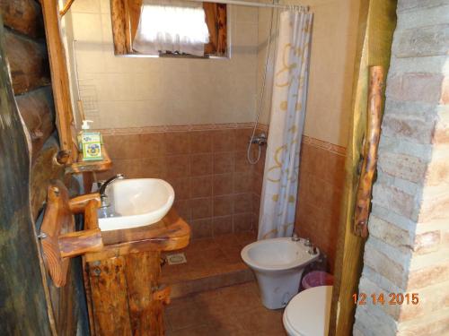 Vonios kambarys apgyvendinimo įstaigoje Cabañas El Milagro