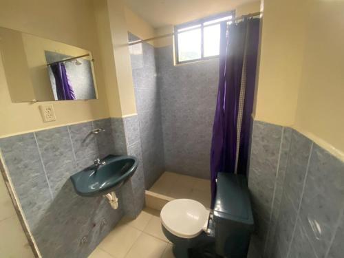 Ένα μπάνιο στο Andes Hostal