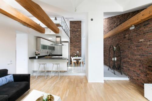 Η κουζίνα ή μικρή κουζίνα στο Rainbow Apartments 1 Premium