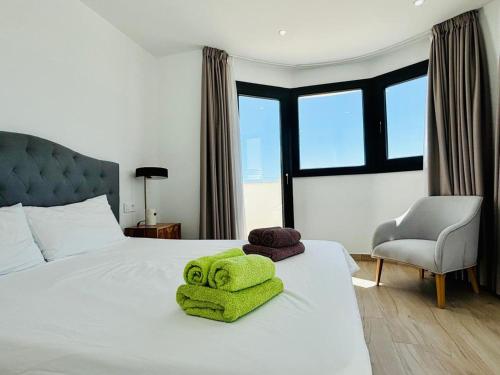 Ένα ή περισσότερα κρεβάτια σε δωμάτιο στο Villa in Finestrat privézwembad, zee- en bergzicht