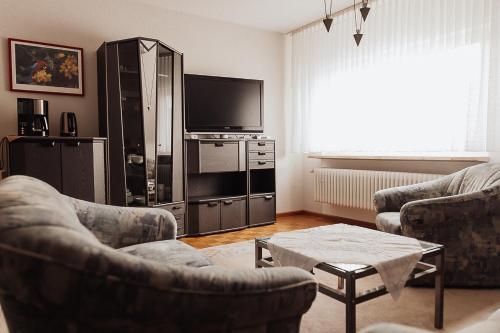 Η κουζίνα ή μικρή κουζίνα στο Privates Apartment im Grünen