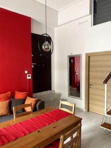 Comfy apartment with low ceiling attic