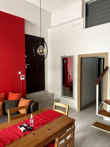 Comfy apartment with low ceiling attic