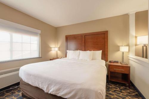 a hotel room with a large bed and a window at Comfort Inn & Suites Alamosa in Alamosa