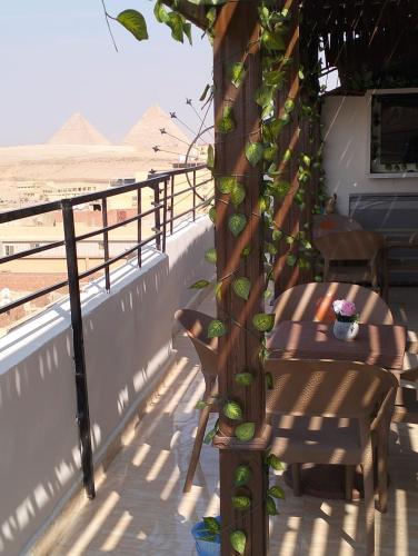 Balkón nebo terasa v ubytování Pyramids High View Inn