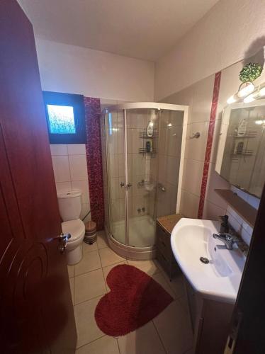 Koupelna v ubytování Anilion Escape