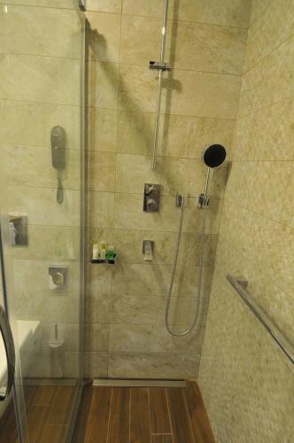 a bathroom with a shower with a glass door at Holiday Inn Istanbul - Kadikoy by IHG in Istanbul
