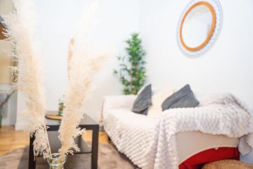 Postel nebo postele na pokoji v ubytování Le castel