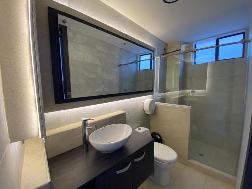 Koupelna v ubytování Hotel Danevi